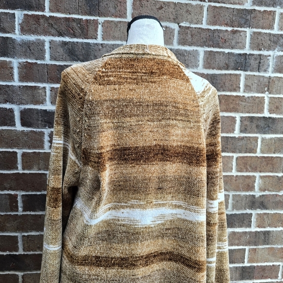 Ruby Rd. Tan and White Women's Cardigan - Picture 5 of 10